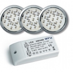 Rinkinys LED šviestuvas LUGO 319, sateen, 3x1,14W, 6400K