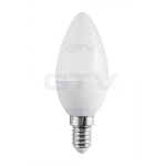 LED lemputė C30,   SMD 2835, šiltai baltas, E14, 6W, AC220-240V, švietimo kampas 160*, 470 lm